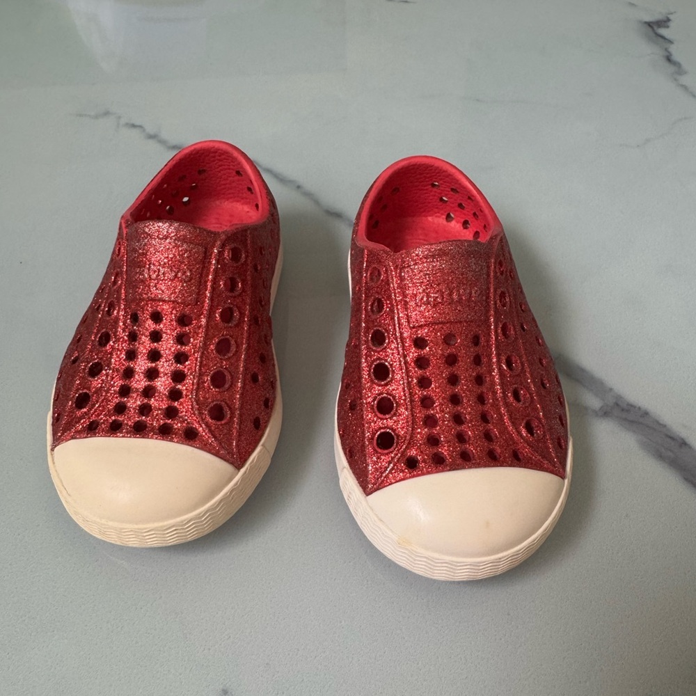 Native Shoes Red Glitter